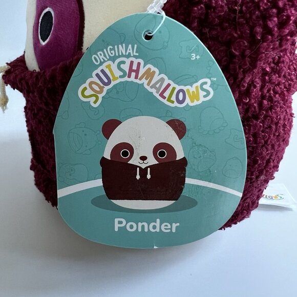 Squishmallows Panda Plush Hoodie Animal Squad 8" Ponder Panda Stuffed Animal - Picture 4 of 8